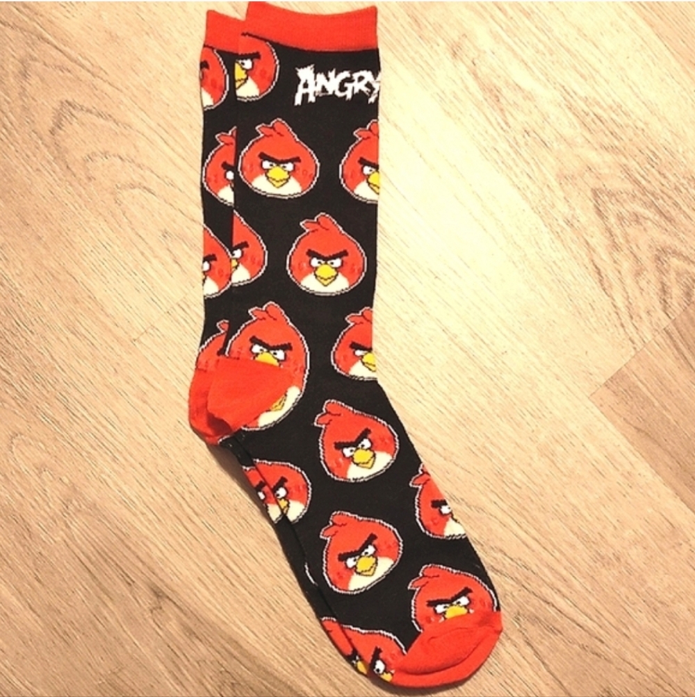 4/$12🌀🆕Men's Angry Birds Socks Sz 9-12 Unisex